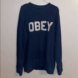 Mens XL Navy Blue OBEY Sweatshirt